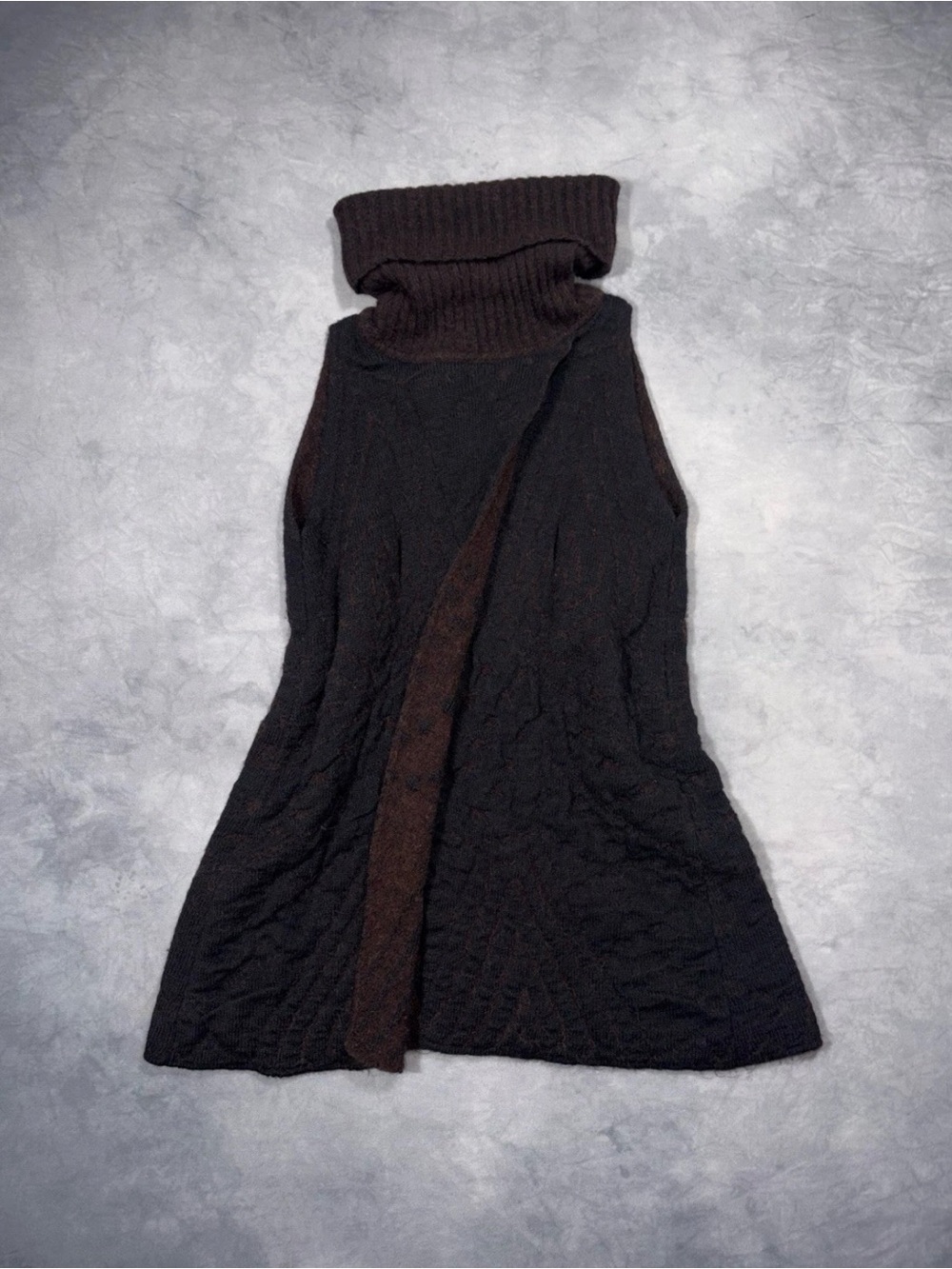 Sarah Pacini Avantgarde Archive Rick Owens Style Black/Red Poncho Sweater